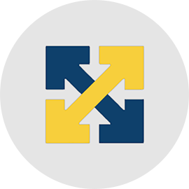 Ibank on grey circle